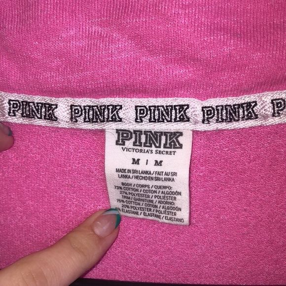 Victoria Secret Pink Quarter Zip Pullover Sweater Y2K - Picture 2 of 6